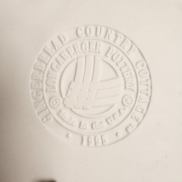 Longaberger Pottery 1995 Gingerbread Country Cottage Baking Mold - Picture 5 of 5